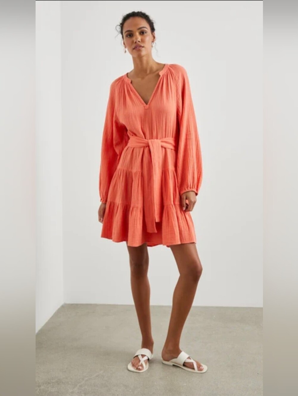 Rails Aureta Dress in Papaya vibrant orange Medium